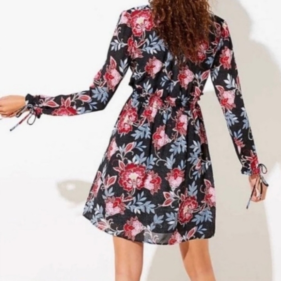 LOFT PAISLEY  SMOCKED FLARE DRESS/ 14. - Picture 2 of 12